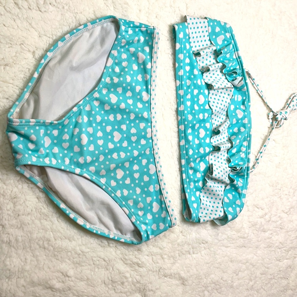Hearts and Polkadots Ruffle Bikini